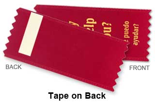 Tape on ribbon back selected.